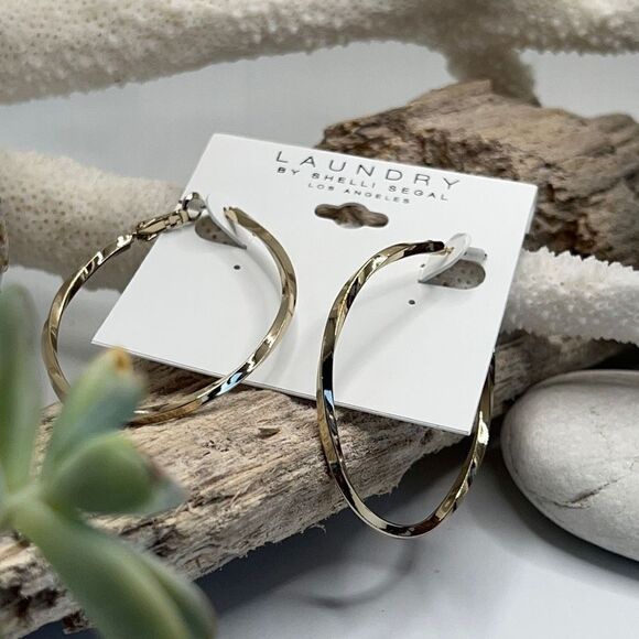 Gold Hoop  Earrings Laundry by Shelli Segal $16ea / 3 for $25 - Picture 2 of 8